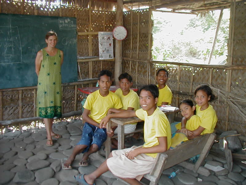 Christy with Students